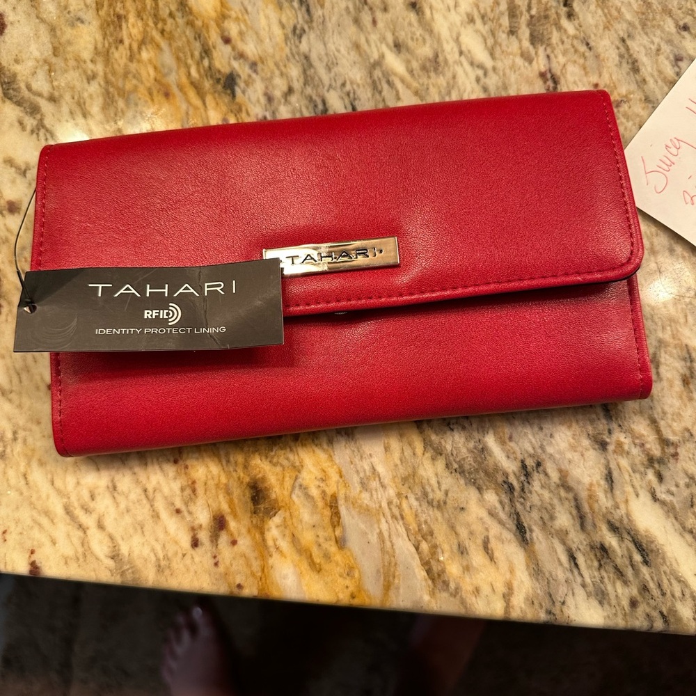 Tahari Vibrant Red RFID Wallet